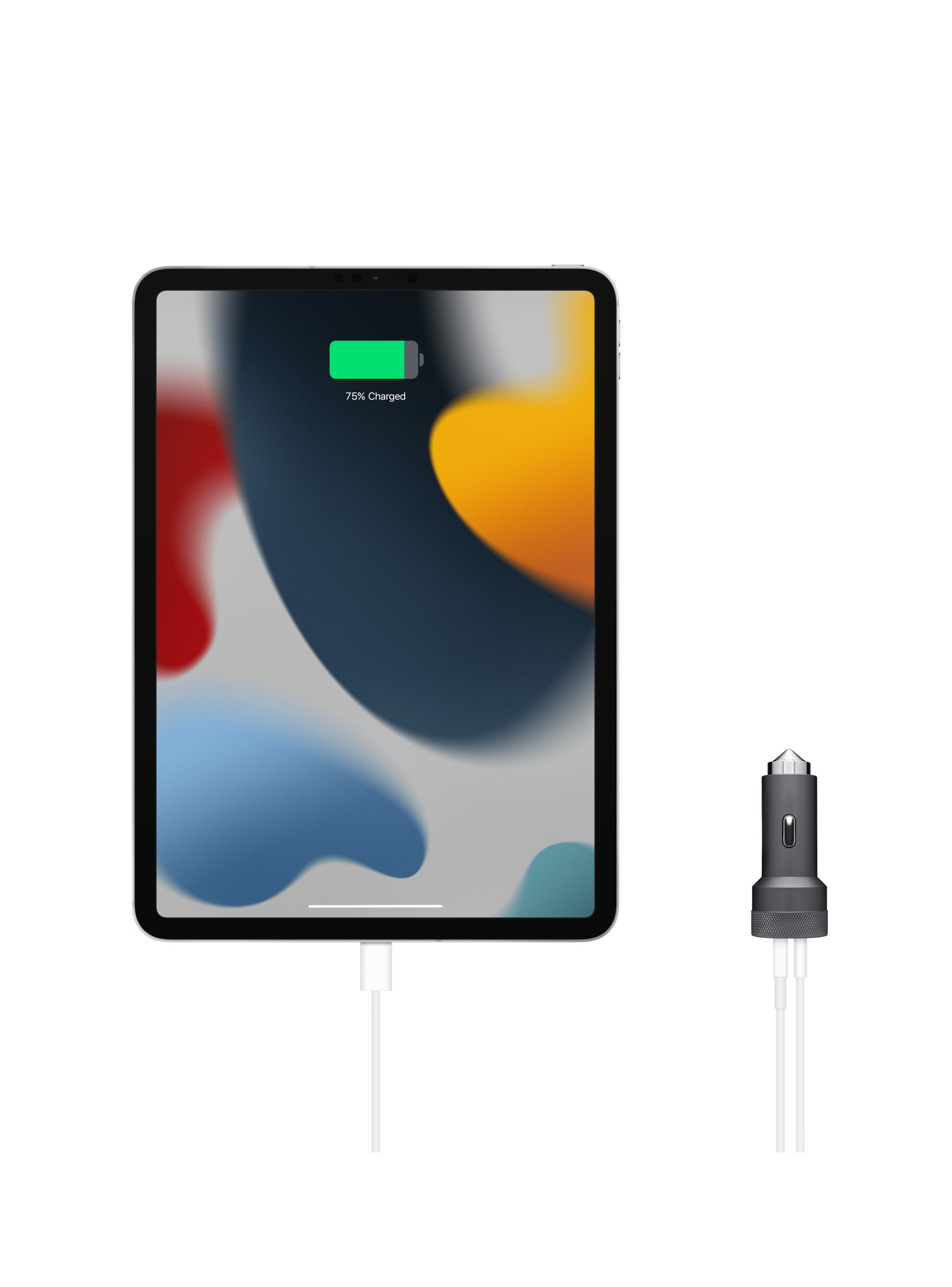 ByBeaks Dual USB-C Car Charger charging iPhone and Samsung devices